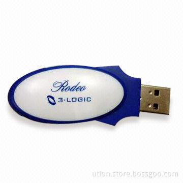 Swivel Type USB Flash Drive, Available in Various Colors and Logos, Free Sample Available